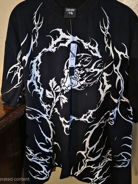 Civil Regime Black Oversize Graphic Shirt